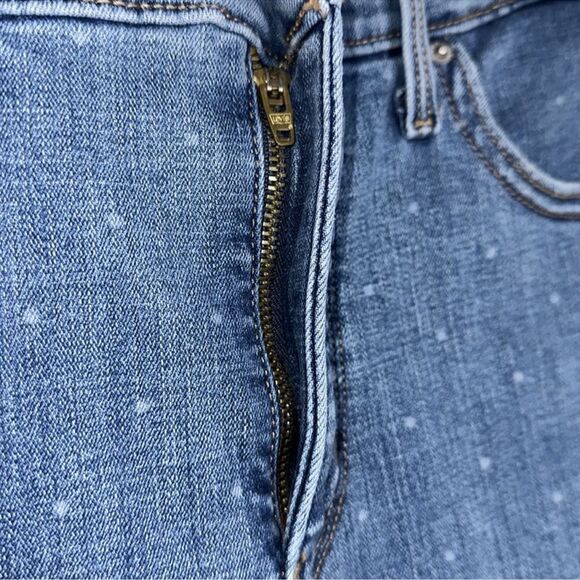 LEVI’S 31 Azure Blue Polka Dot 311 Shaping Skinny Stretch Jeans - Picture 8 of 16